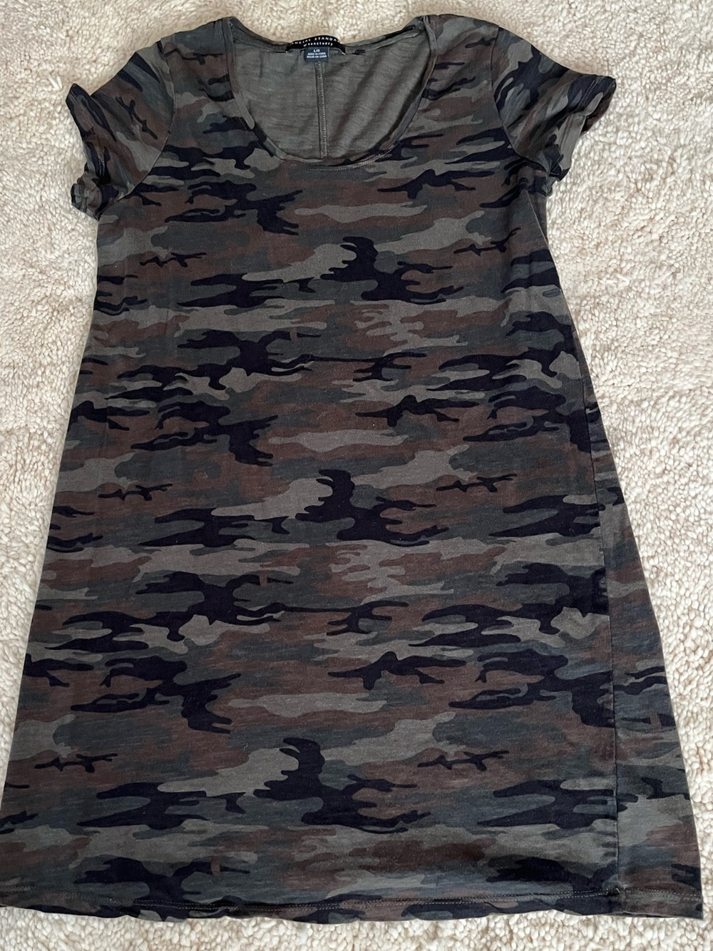 Social Standard by Sanctuary Casual Green Camo Mini Dress Sz L Excellent